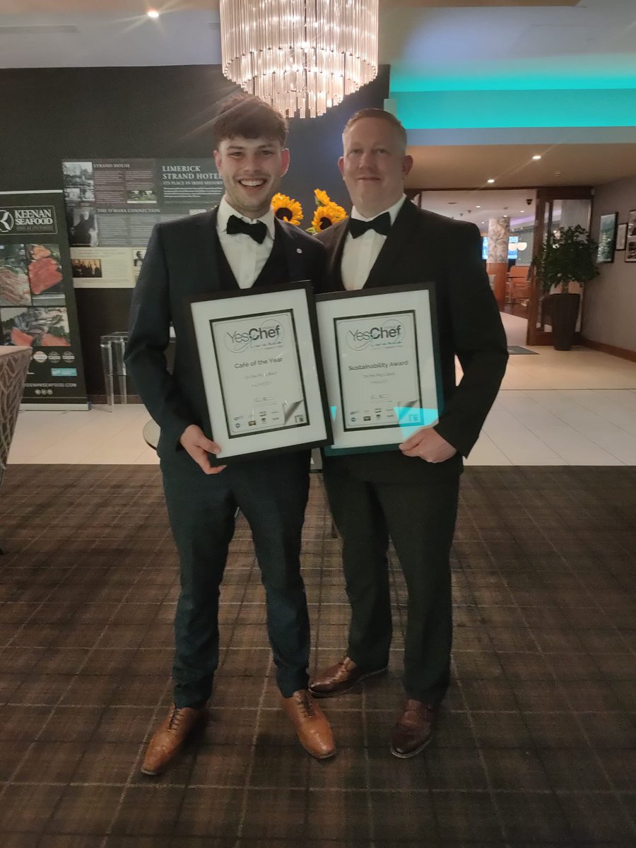 Last night we at On The Pigs Back Cafe won best cafe in Munster and a finalist all Ireland for sustainability 👏👏