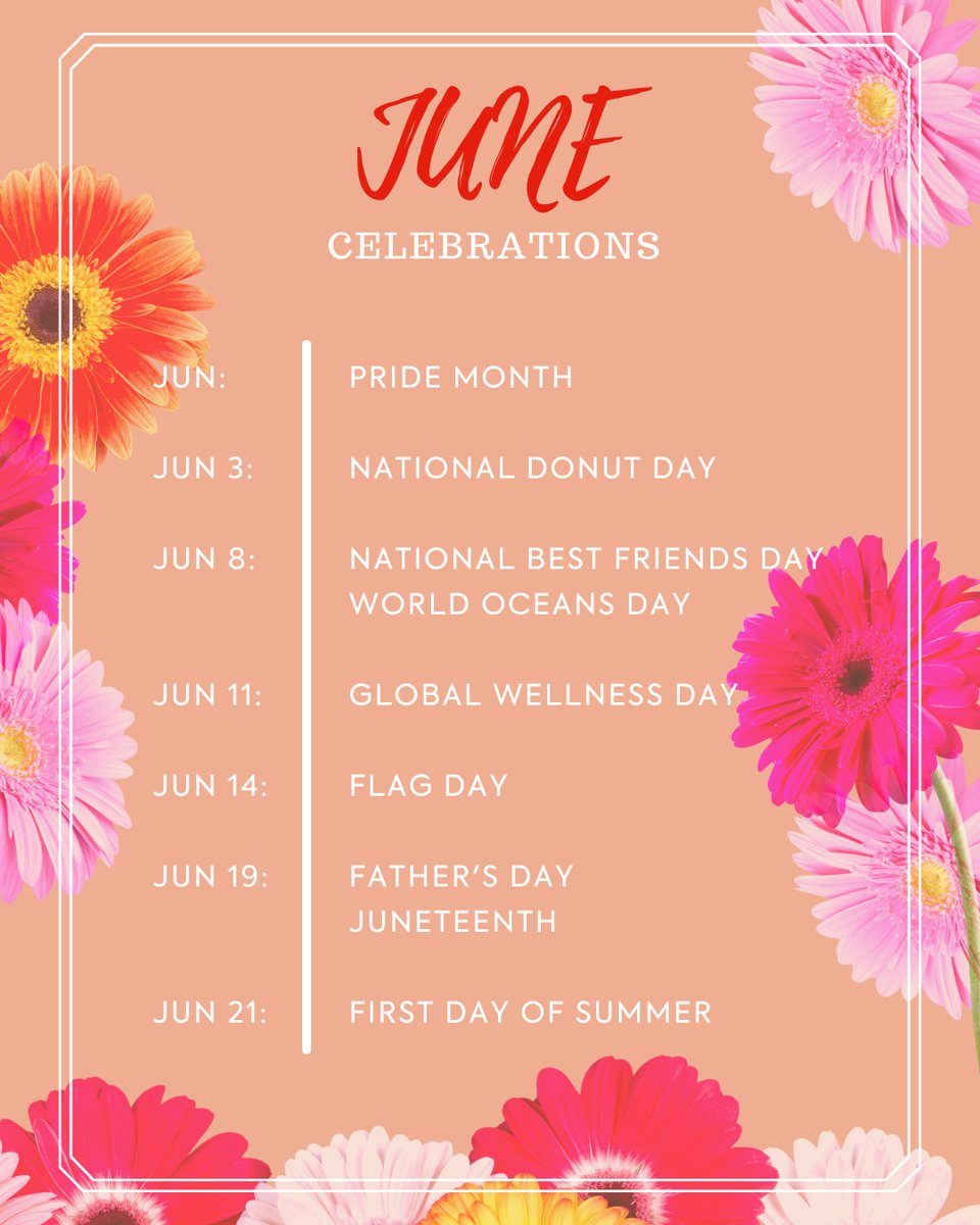 groupgreeting's tweet photo. School's out for the summer and we've got 30 days full of sunshine and holidays to celebrate in June ☀️

Let’s kick the festivities off with Pride Month and continue to support our LGBTQ+ community.

For National Donut Day, treat yourself to free goodies from @dunkin or @kr https://t.co/UHVKd9c9gG