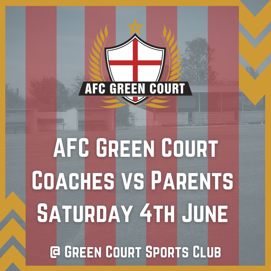 We are hosting our first Parents vs Coaches game this Saturday, feel free to come and watch, it’s all a bit of fun and you might get to see some of our coaches embarrass themselves! ⚽️

Entry fee for spectators is £3 (£1 for children) and all proceeds go to the club fund!