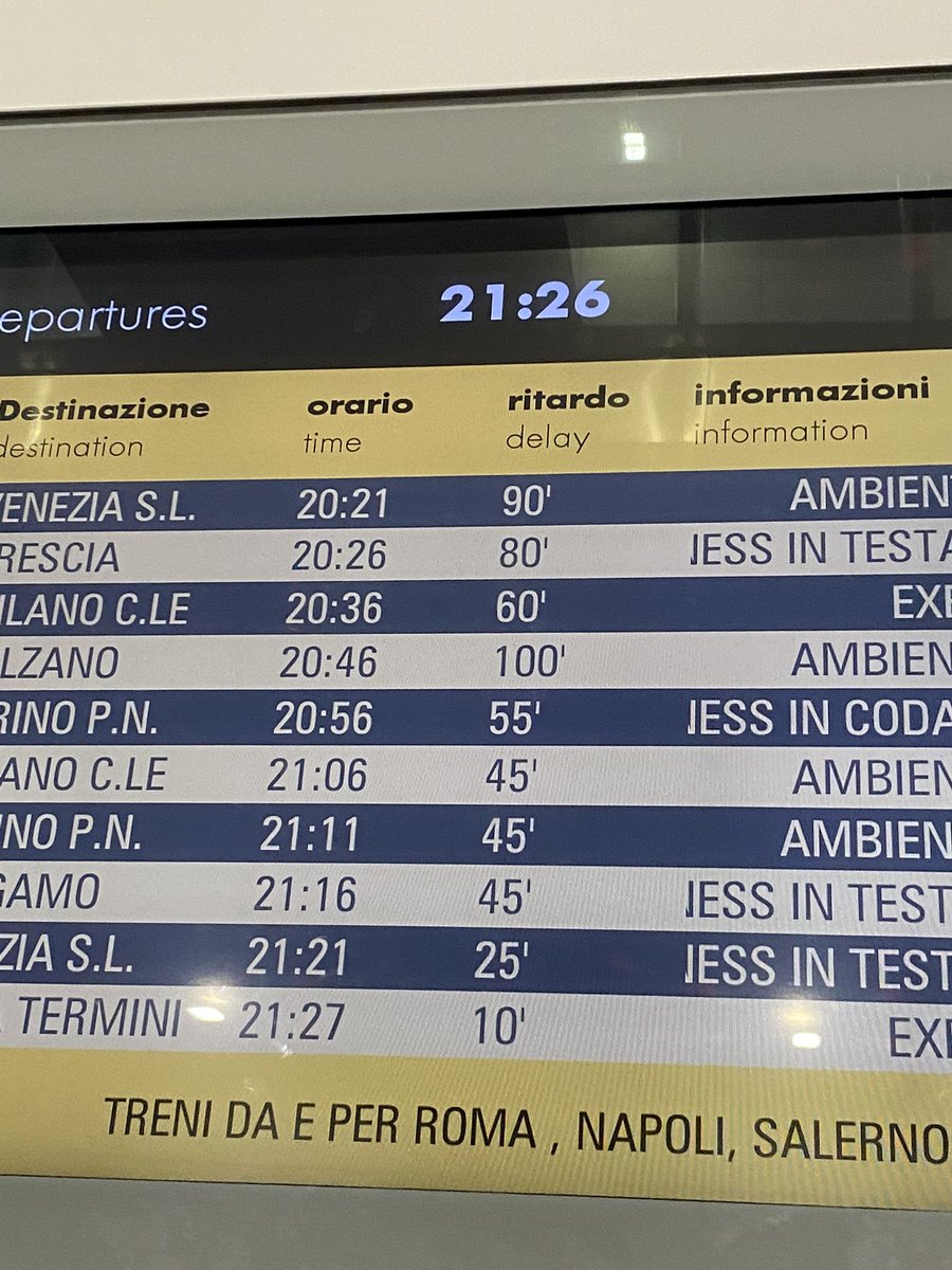 whereisbasia's tweet photo. @laysauchoa @pyconit Thank you! I arrived in Bolonia, now waiting for train but delays don’t look great 😅🥹 https://t.co/cIOLbKTxsE