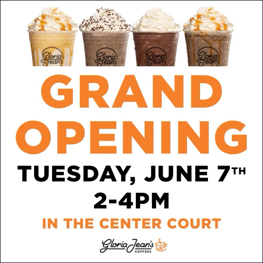 NRPMall's tweet photo. Join us for a grand opening of Gloria’s Jean’s Coffee. Stop by for amazing coffee, delicious treats, live music, and a meet &amp; greet with a special guest! https://t.co/RZfMkg8agk
#gloriajeanscoffees #coffeeaddict #coffeenow https://t.co/QB7YUq2aQP