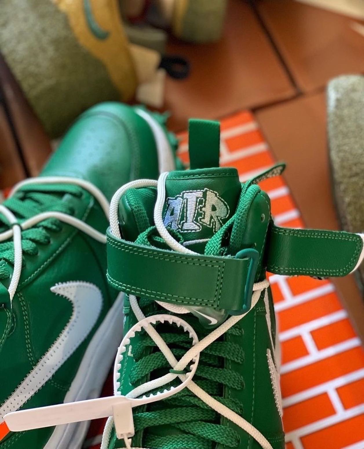 air force 1 mid x off white green outfit｜Ricerca TikTok