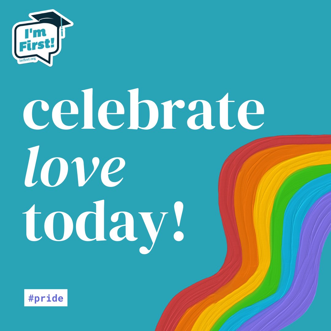 ImFirstGen's tweet image. We're celebrating Pride Month and love in all of its colors.  Who you are is what makes you beautiful. Live your truth everyday! #pride #pridemonth #imfirstgen #firstgenstudent #firstgeneration #loveislove #liveyourtruth #imfirst #firstgencollegestudent #firstgencollegegrad