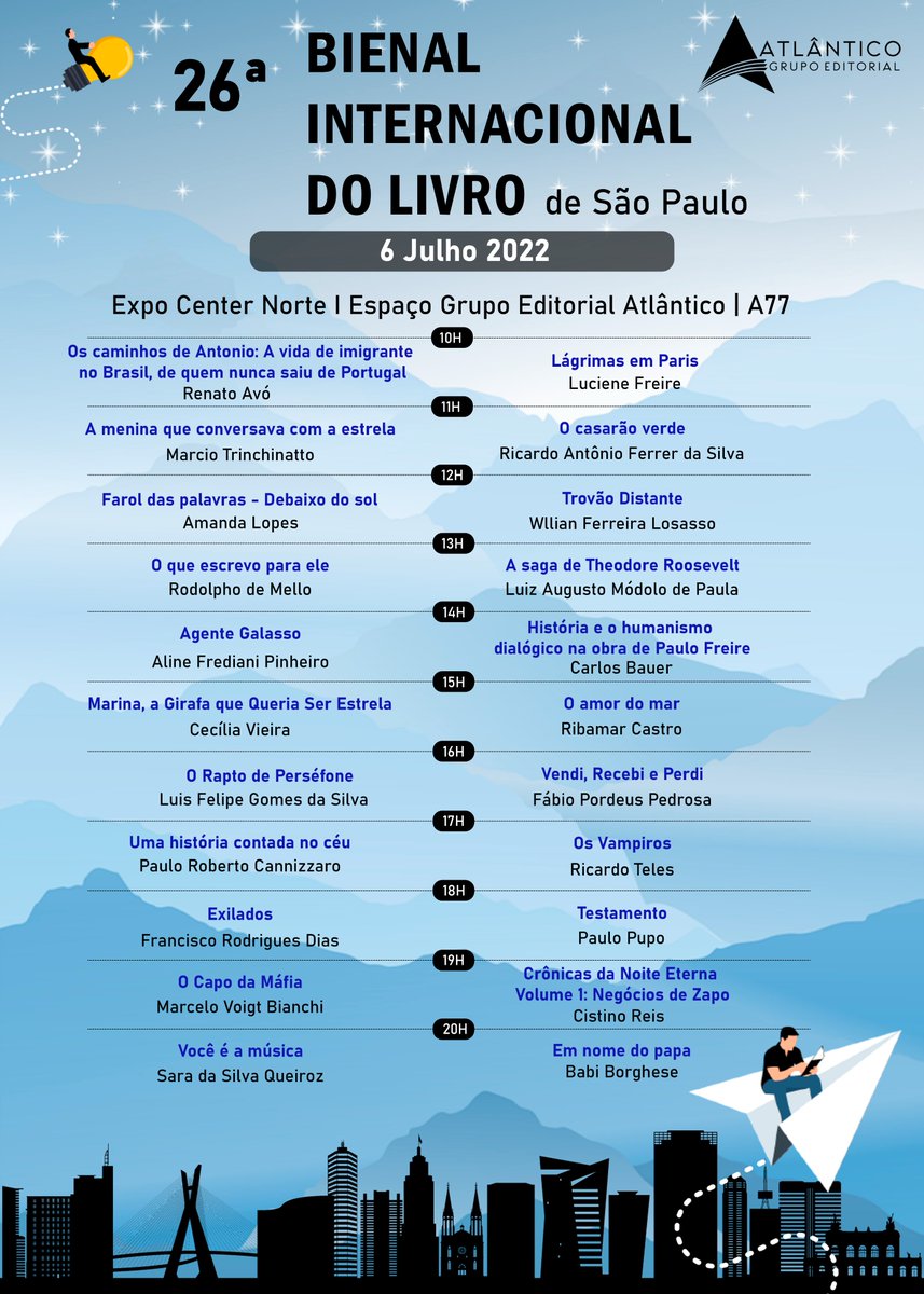 CistinoR's tweet photo. Convite digital do Atlântico Grupo Editorial foi lançado!
#chiadobooksbrasil #chiadobooks #distopia #negociosdezapo #realismofantástico #bienaldolivro https://t.co/lJ2xvSalwM