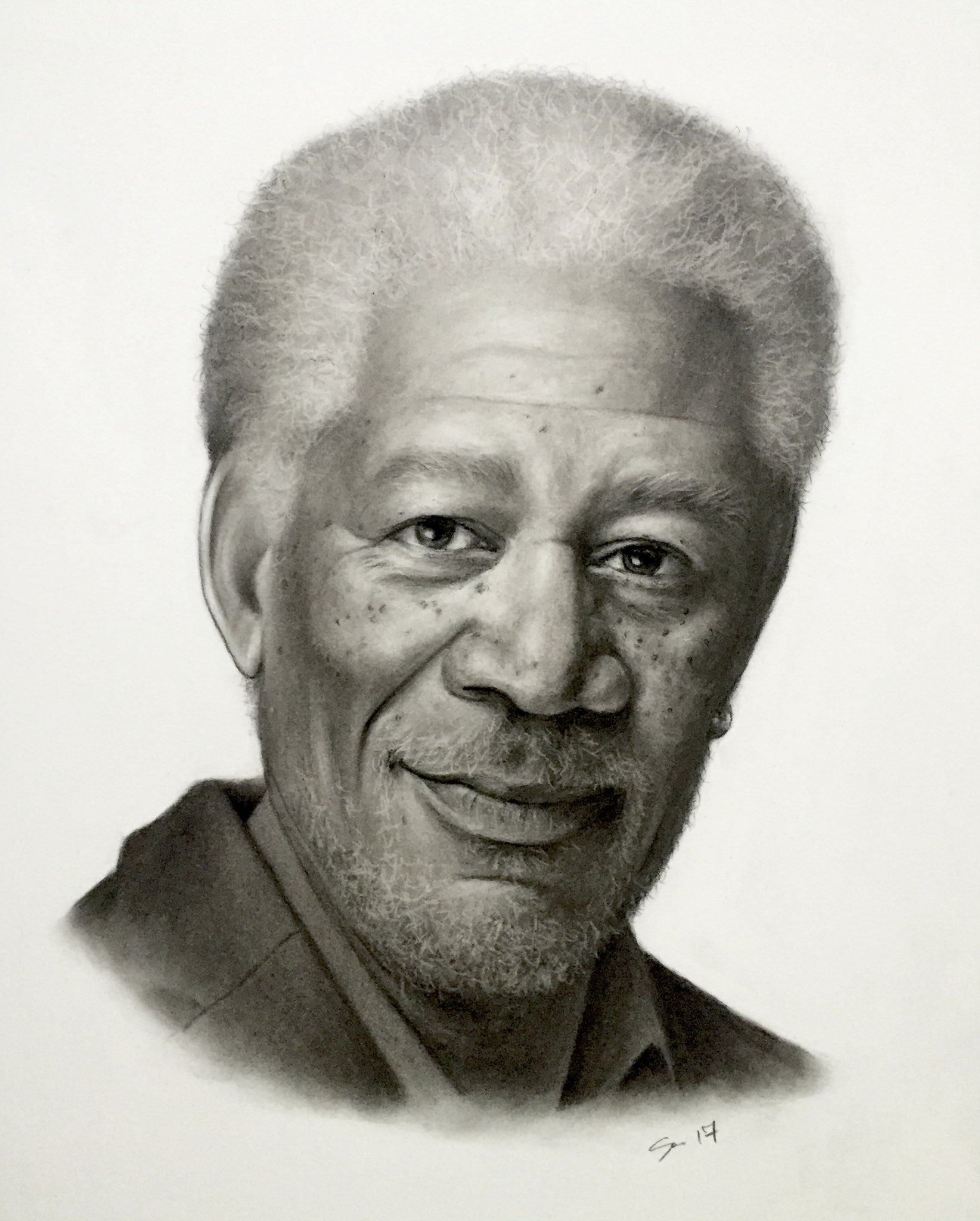 Happy 85th birthday going to Morgan Freeman. A little artwork  going his way.    