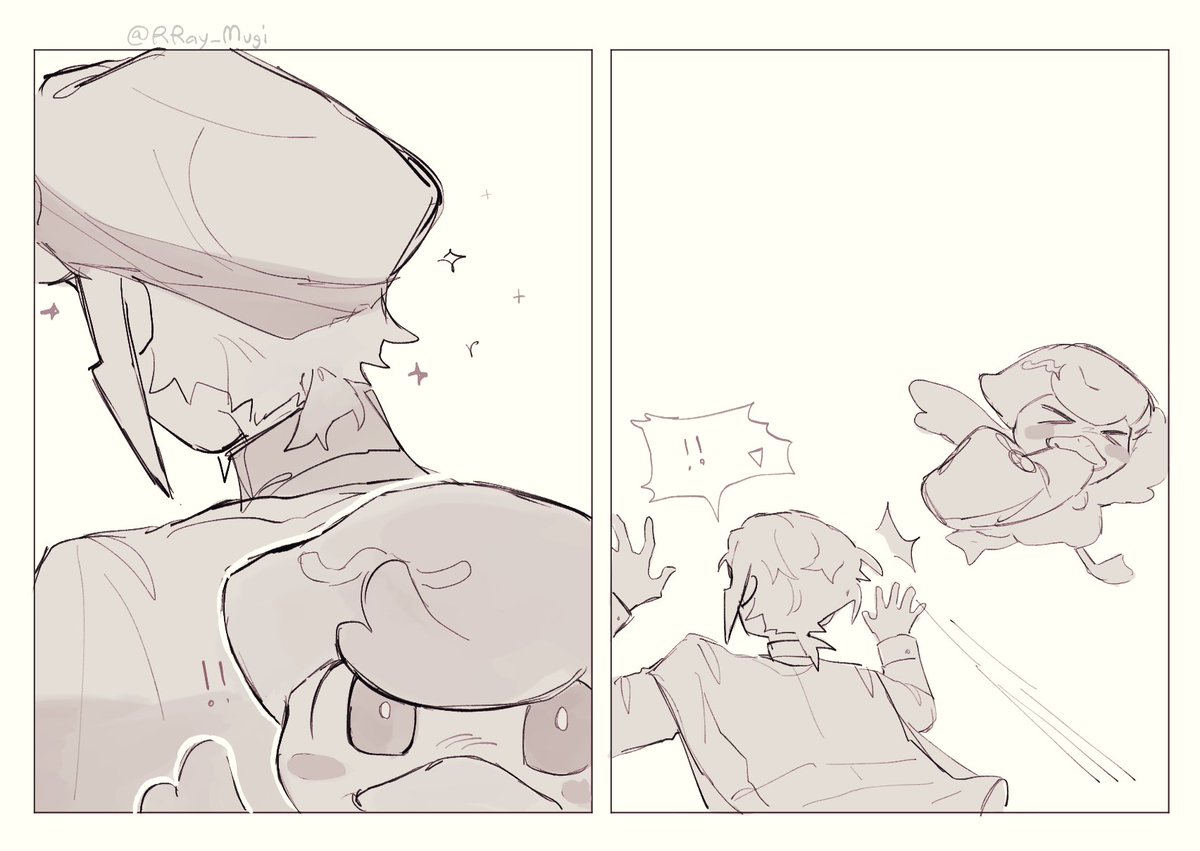 something I doodle while trying to design villain emmet

Quaxly steal Emmet's hat !

#submas #サブマス 