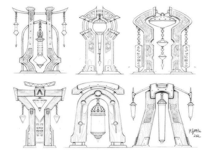 Lantern structures linework 