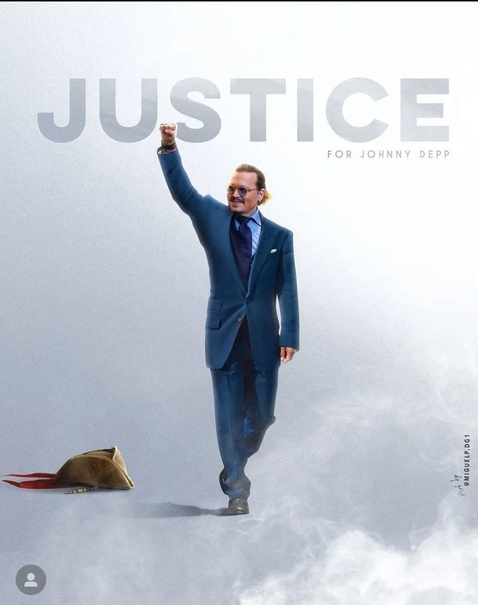 Johnny Depp Ganó! Hoy el mundo está de pie contigo, se hizo Justicia.💙 #JusticeForJohhnyDepp
