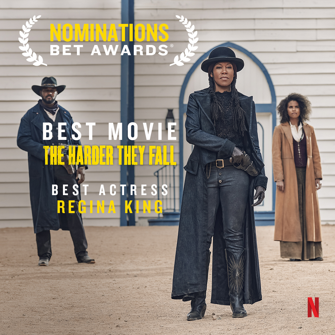 congratulations to the cast of #TheHarderTheyFall on their @BETAwards noms 👏🏾