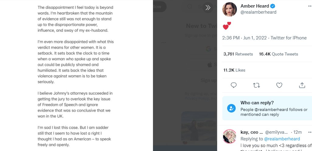 Watch those statements, Amber Heard. 

You ALREADY lost to Johnny Depp to the tune of 15mil. 

Why? Because you are a DOMESTIC ABUSER.