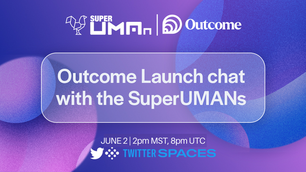 SuperUMAns (🥚:🥚) (@superumans) on Twitter photo We will be having a small chat tomorrow about OUTCOME. 8pm UTC with <a href="/TokenArchitect/">Clayton ⛺️</a> and the <a href="/SuperUMAns/">SuperUMAns (🥚:🥚)</a>. Let's set our reminders and be there.
#cryptocurrencies #UMA #DAO We will be having a small chat tomorrow about OUTCOME. 8pm UTC with <a href="/TokenArchitect/">Clayton ⛺️</a> and the <a href="/SuperUMAns/">SuperUMAns (🥚:🥚)</a>. Let's set our reminders and be there.
#cryptocurrencies #UMA #DAO