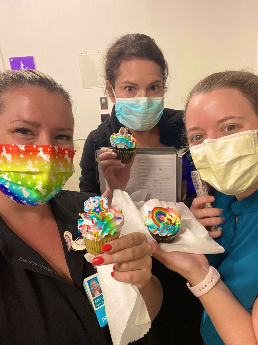 DrKieferPPC's tweet photo. Rainbow cupcakes to celebrate our patient going home after over a year in the hospital! We worried this day would never come and we are so excited to celebrate it. 🥰 @SteviaDavis @DrMoPPC https://t.co/G8HJ2OYic7