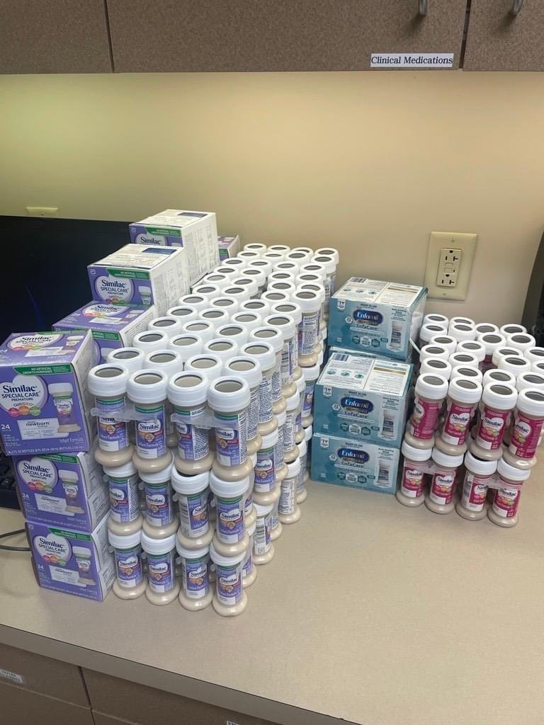 We have a donation of formula just received today with an expiration date of today, first come first serve! Similac soy, total comfort, EnfaCare and premature special care. Stop by Mercy Community Healthcare at 1113 Murfreesboro Road, Suite 319, Franklin until 5pm.