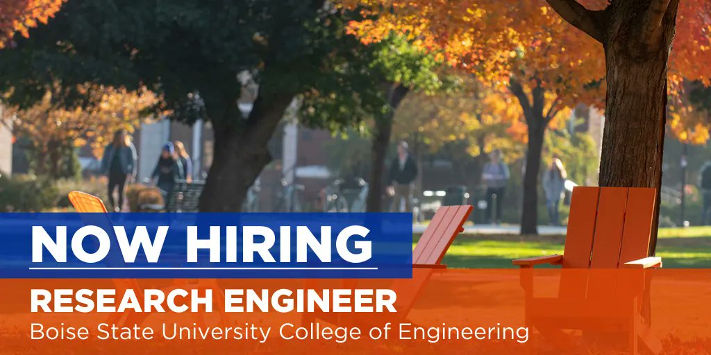 . <a href="/BoiseState/">Boise State University</a> is seeking a Research Engineer for the College of Engineering. This position will be responsible for supporting and developing processes and technology for the department. 

#ApplyNow: buff.ly/3lWKEwK