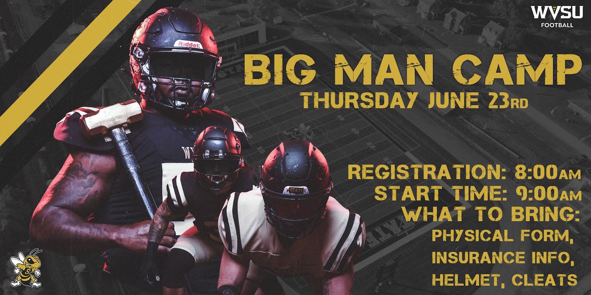 CAMP SEASON IS HERE!!! Register using the link below! connect.wvstateu.edu/FootballCamp