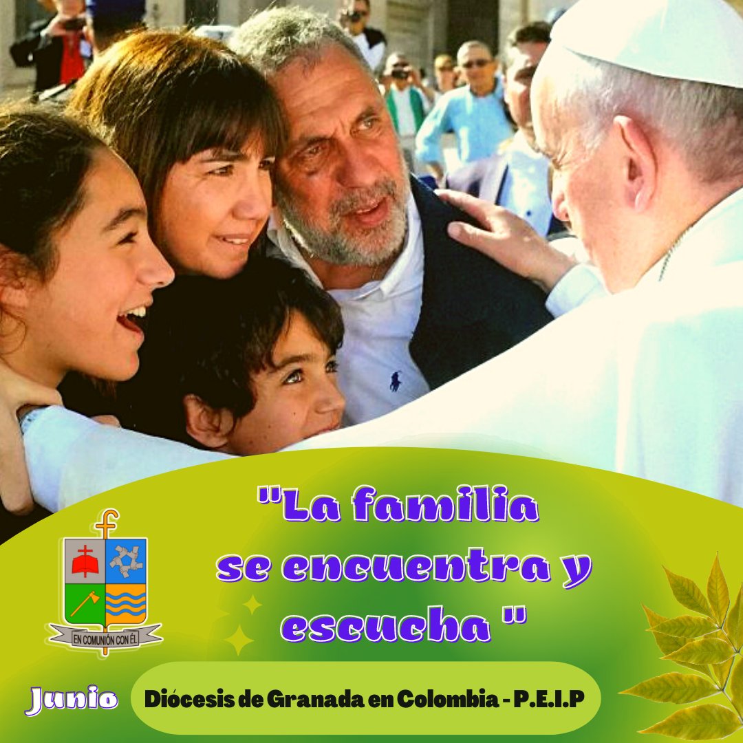 diocesisdegranada 🟠Tema para el mes de Junio según el #PEIP (Proceso de #Evangelización de Iglesia Particular).
Lema: Familia, camina, reúnete y escucha a Jesús fortaleciendo la vida'
Acción significativa: #Orar en casa la oración por la familia.