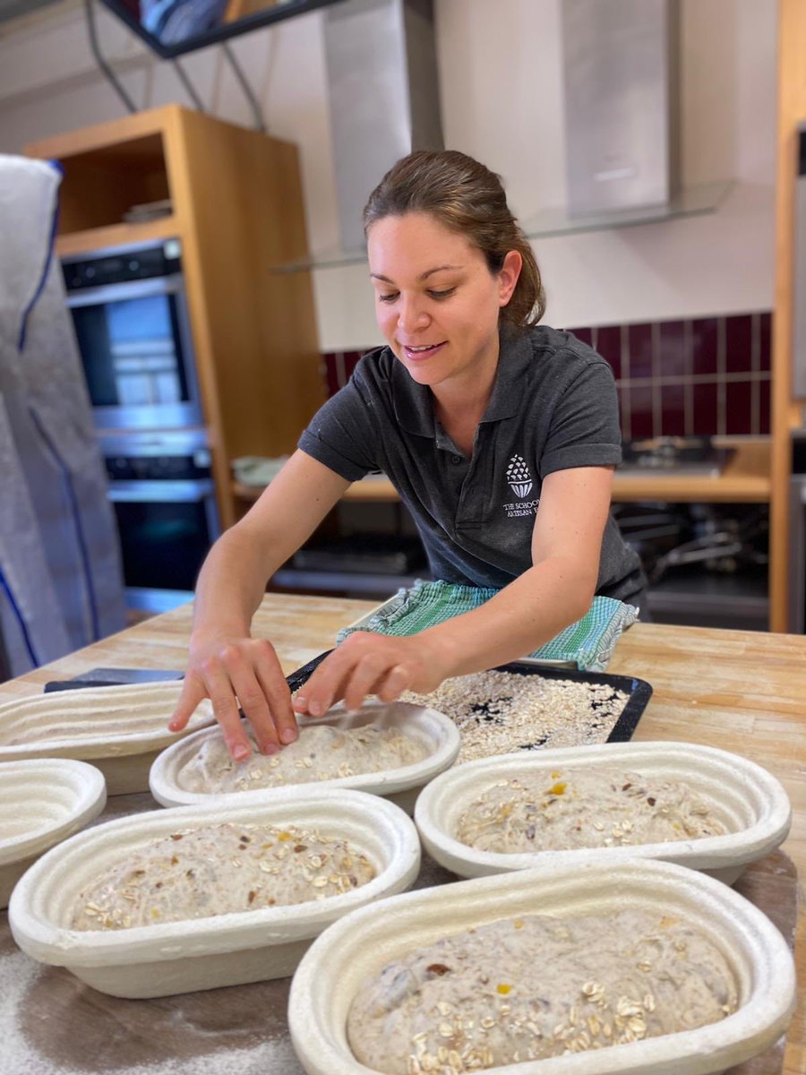 Amy doing some test bakes for the new #microbakery course