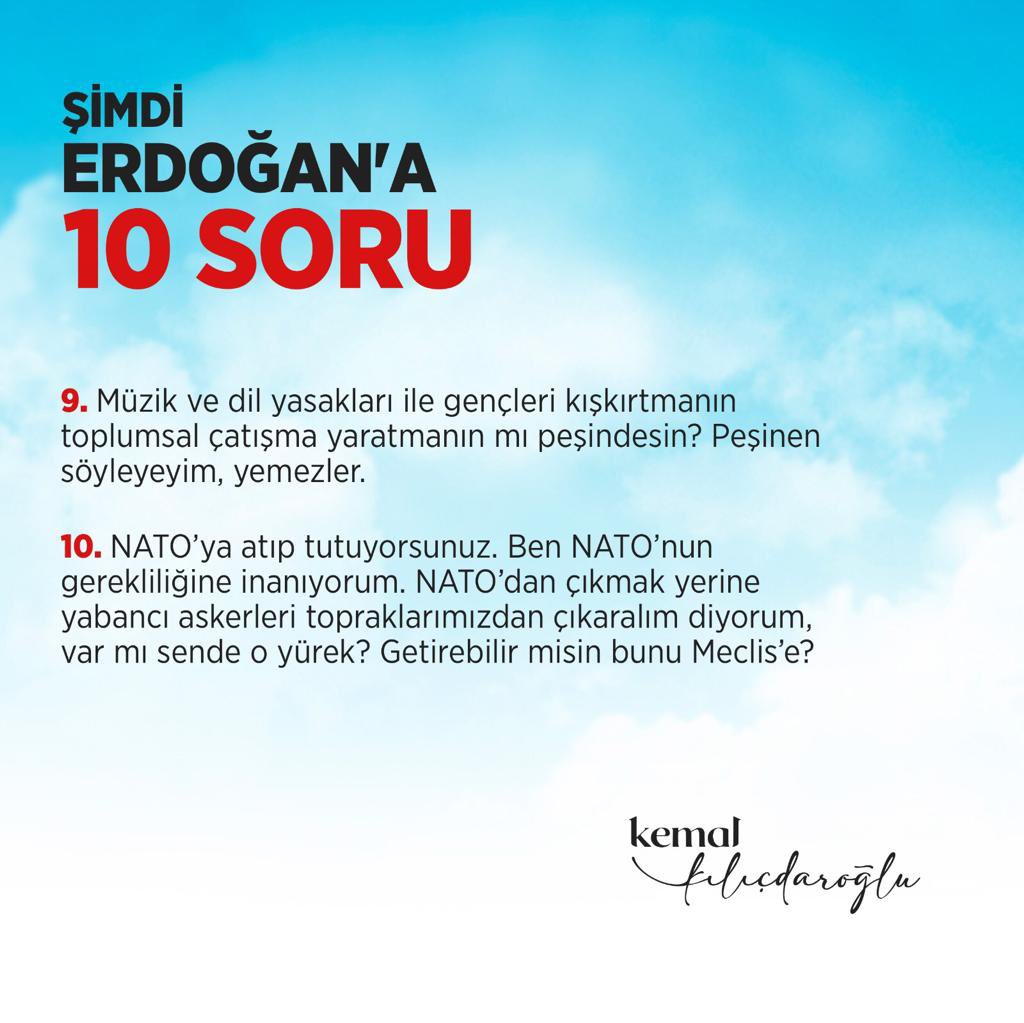 Bak Erdoğan, sorularına açık ve net yanıtlar verdim. Şimdi bakalım sendeki yüreğe… 

Cevaplamaya bir türlü cesaret edemediğin sorularımı aşağıya bırakıyorum. Bir damla cesaretin varsa sen de benim bu sorularıma yanıt ver: