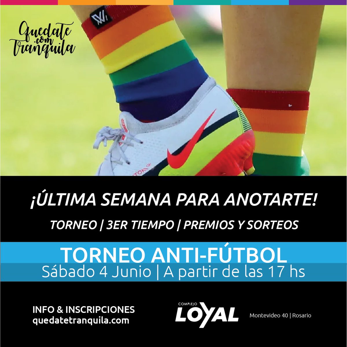 QTranquilaok's tweet photo. 🫴🏼 Últimos días para anotarte en el Torneo Anti Fútbol de #QuedateTranquila

Más info en https://t.co/ubIXtXTPz2

#lesbianas #lesbianasrosario #futbol #femfutbol #FutbolFemenino #rosario #LGBT https://t.co/Z4rgFhSwjY