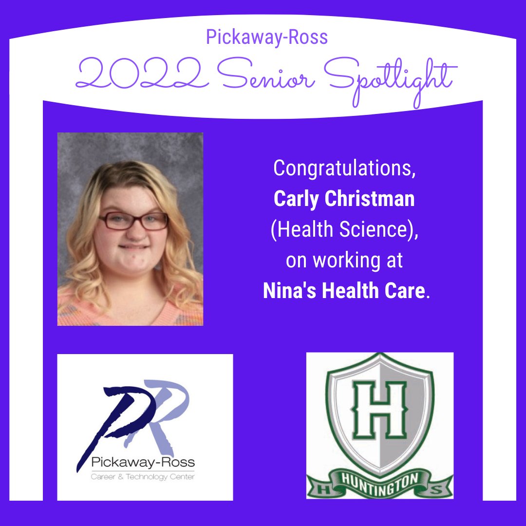 PickawayRossCTC's tweet photo. Our Seniors may be finished but we aren't finished highlighting them or their plans after school!

Congratulations to our students who are already working or committed to work in their field! 

#PRCTCProud #CareerTechWorks #CareerTechOhio #CTEWorks https://t.co/hkSHdKIEmG