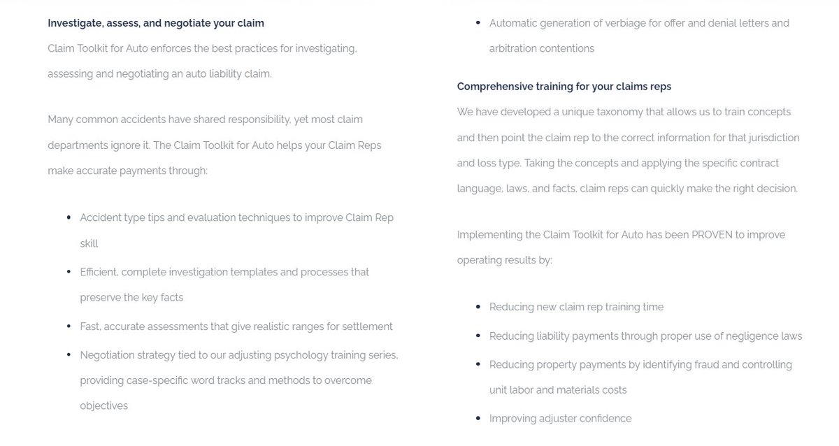 ClaimToolkit's tweet image. Many insurance companies struggle with recognizing and documenting strong defenses for Inter-Company Arbitrations

Claim Toolkit for Auto not only helps with documentation, but also in-depth training and resources to help achieve Best in Class Results.

#AutoLiability #Reporting