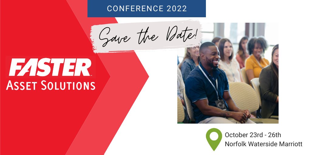 FASTER_Asset's tweet image. Join the FASTER family today and attend our upcoming user conference where organizations throughout the country network, learn, and receive valuable insights into fleet operations.

Learn more about FASTER Asset Solutions fasterasset.com
#fasterasset #fleetmanagement