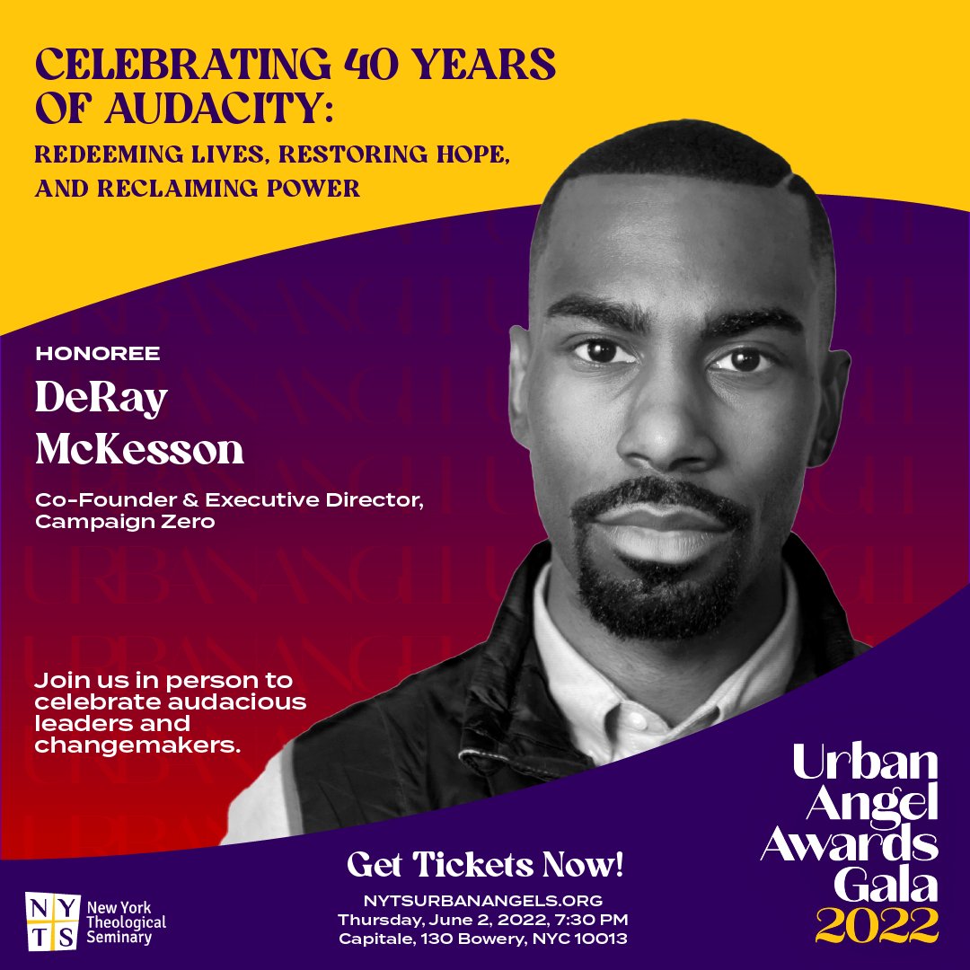 | TOMORROW | GET YOUR TICKETS NOW| Meet Honoree, DeRay McKesson, Co-founder & Executive Director, Campaign Zero, fighting to reduce police violence. . . . @CampaignZero @deray