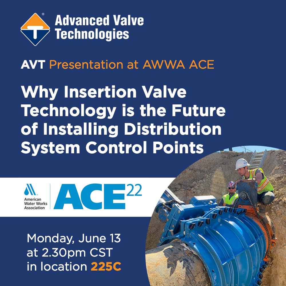 AdvancedValve's tweet photo. When is comes to the management of your #WaterDistributionSystem, this presentation may be the most important one you attend in a long time...

Join AVT's VP of Global Sales Shawn Petty at #AWWA ACE to learn more. https://t.co/ja6BqkwQfU