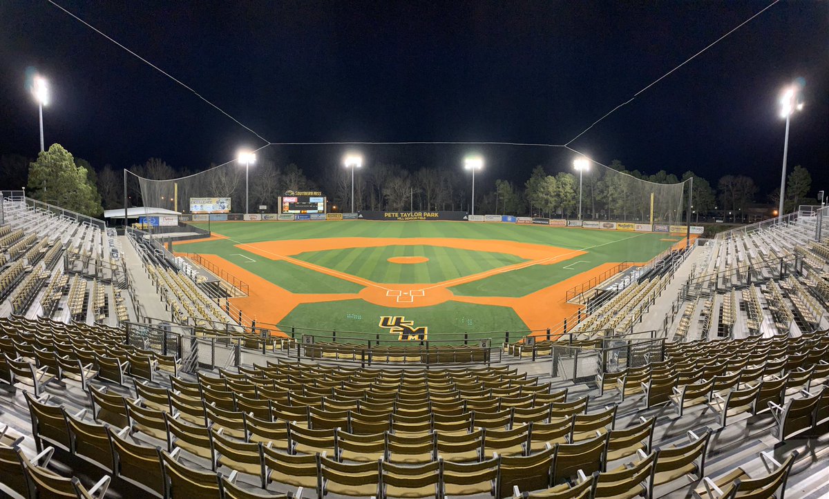 SportsContUltd's tweet photo. Good luck to all of the teams playing in the Hattiesburg Regional at Pete Taylor Park this weekend. We had the pleasure of renovating the "Pete" in 2020 with @FieldTurf. It's going to be a beautiful weekend for some baseball!

📷: Southern Miss Athletics https://t.co/V9iiJZiA2m