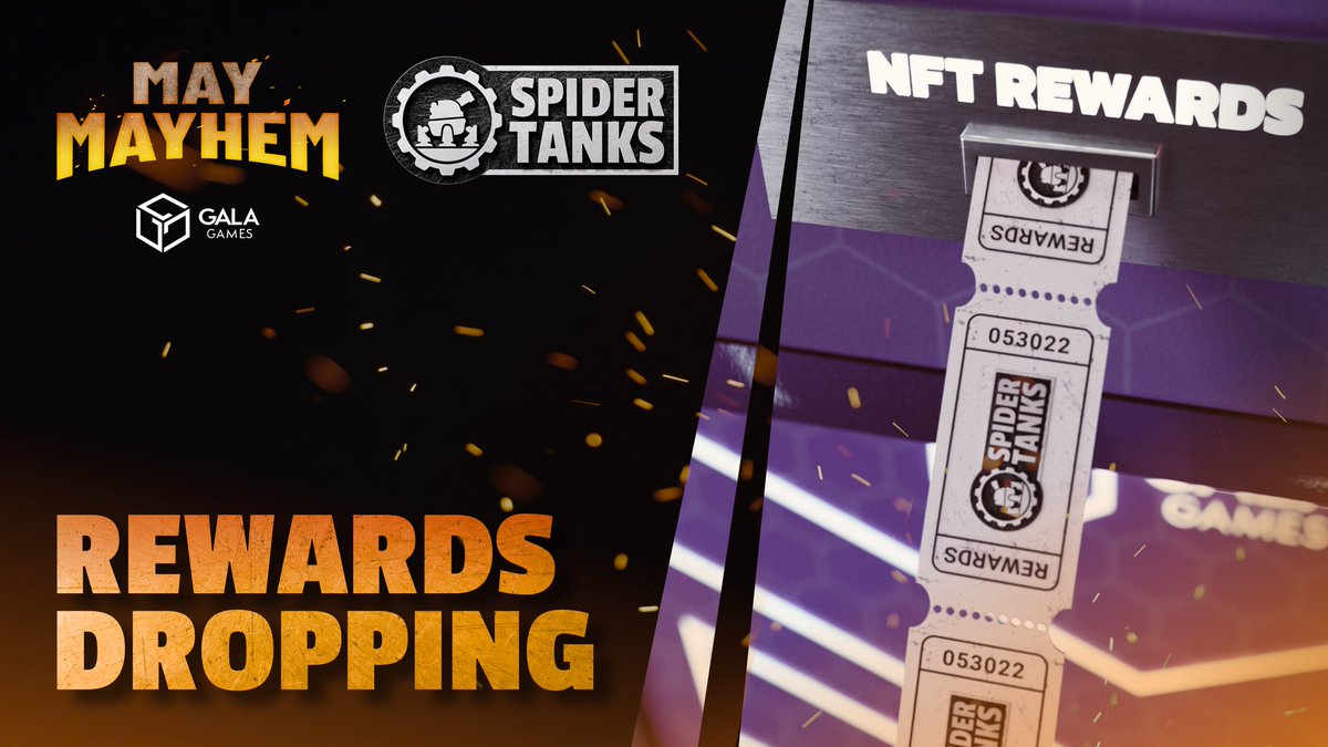 GoGalaGames's tweet photo. It may be June now, but we still have more rewards dropping! 👀
@spider_tanks #MayMayhem https://t.co/DlTtMqepzQ