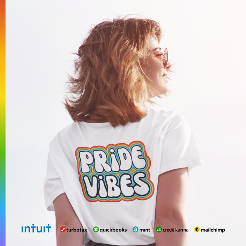 Intuit's tweet photo. #Pride is a great opportunity to buy from small businesses that support inclusive values and communities. This Pride Month, we want to introduce you to some LGBTQ+ @QuickBooks customers that you can support year round.