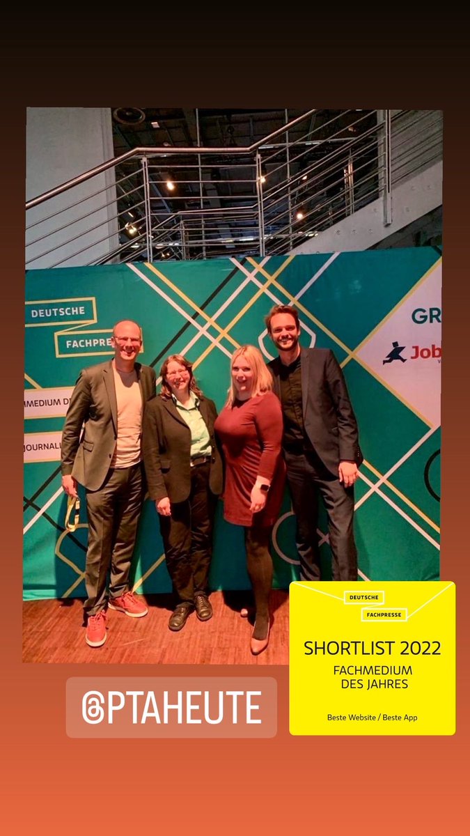 Conny_Neth's tweet photo. Shortlist!! https://t.co/wh42V0PweQ ist spitze! Gestern Abend durften wir in Berlin bei der #b2bmedianight unseren Erfolg feiern. Danke @fachpresse_de https://t.co/VtrfCPePUv