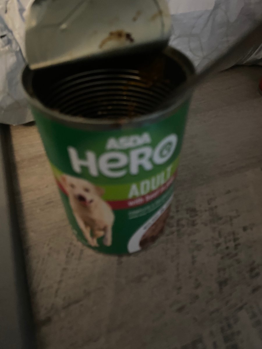 bethdevlin44's tweet photo. @asda  @AsdaServiceTeam      actually 🤢 some sort of eggs or maggots type thing in the tin of dog food i was just about to feed to my dogs! Be careful everyone with dogs and check your tins! Actually feel sick 🤮 https://t.co/S9WLPautYy
