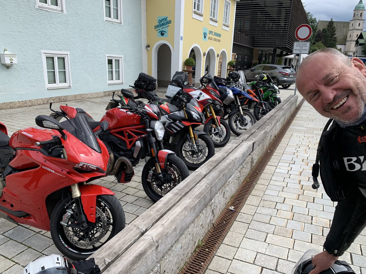 brownharryhill's tweet photo. Berchtesgaden, with some of my favourite people’s bikes…and @DaveKin17973403 https://t.co/wTbKqo4nfj