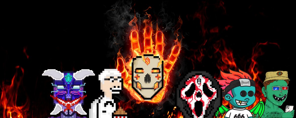 H3lD3x's tweet image. My Nfts in my new #banner !!! Looking for something like this ? dm me! 
- 3 @anonymous__ftm 
- 1 @PunksTurtle 
- 1 @TEENSONACID 
- 1 @ZombieSocNFT 
Tell me more #FTM #NFT #collections i should buy 😈👽