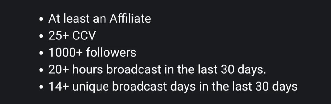 NysTheOHGW's tweet photo. @SporeRose @Twitch Nope. You have to meet these requirements https://t.co/zRmlKjXI3Q