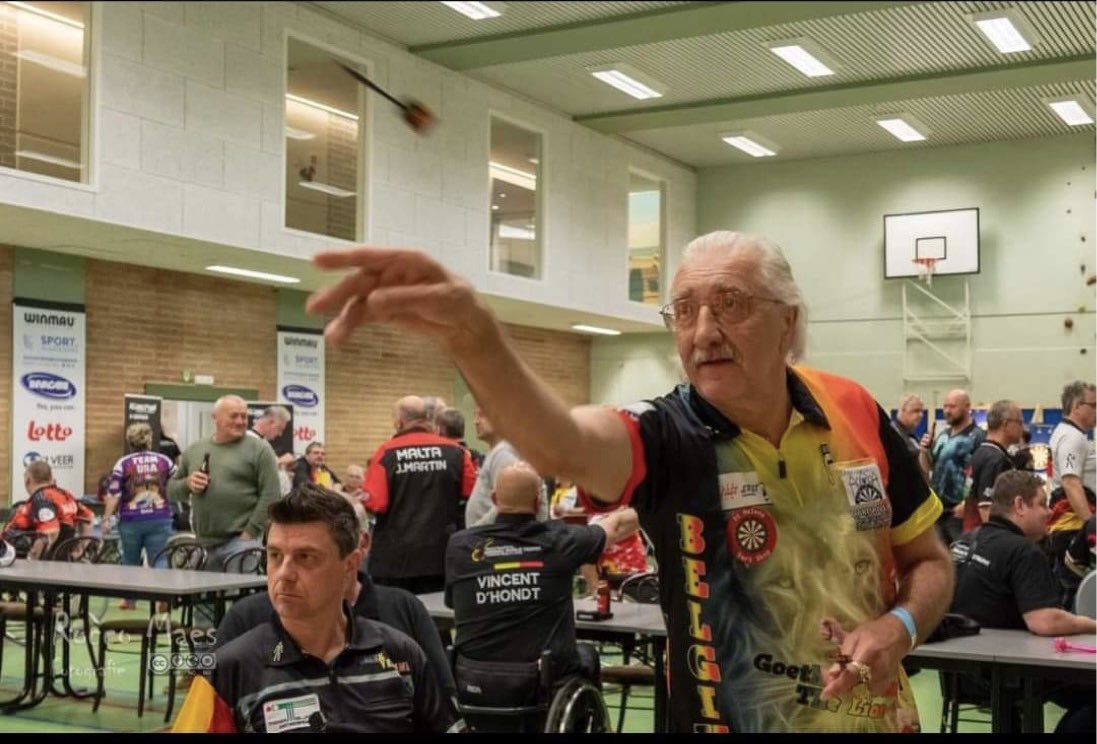 JurgenTheRocket's tweet photo. Worldparadarts : Winmau World Trophy te Oostende (Bel)
#Oostende #vayamundo #thissen #paradarts #gdarts #wheelchair #dwarslaesie #darts https://t.co/O0zObHWCDQ