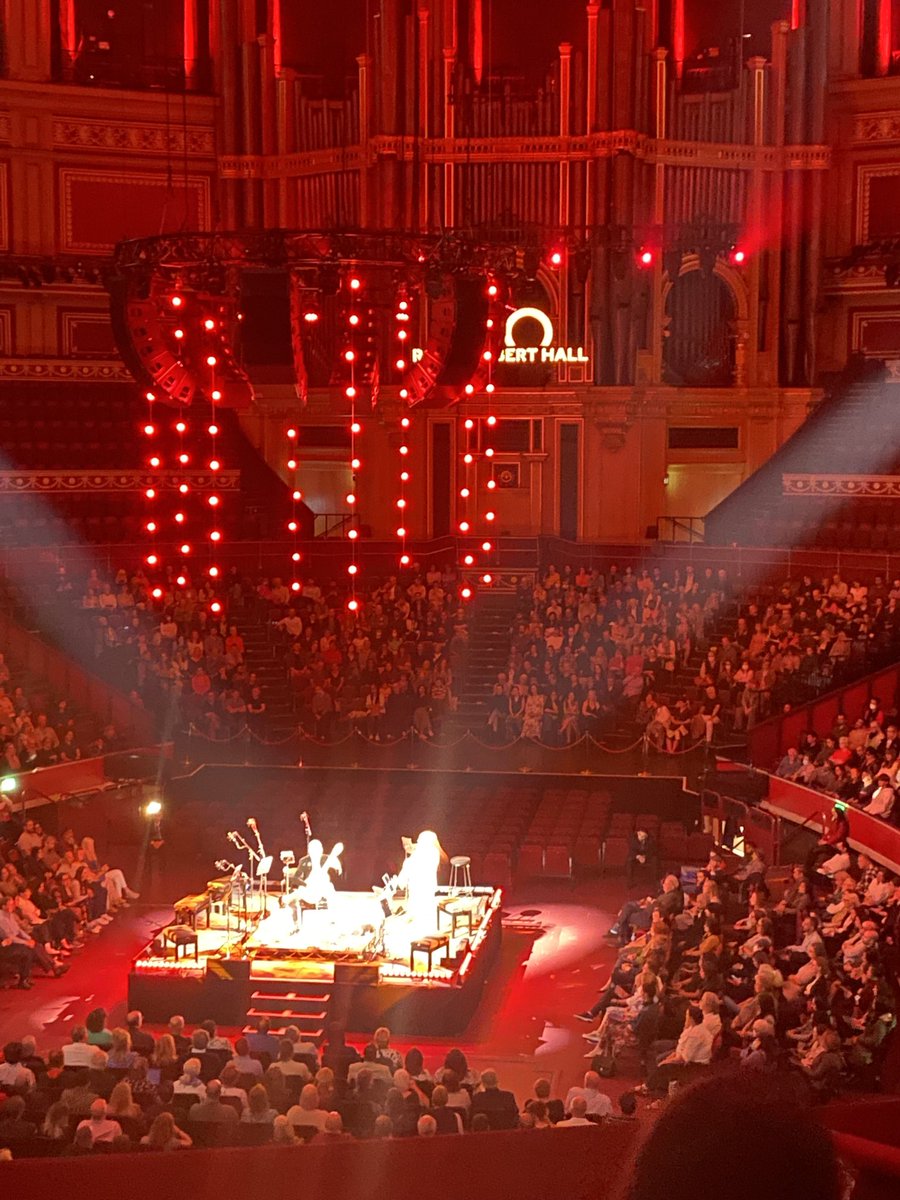 #jessgillam onstage with #milos at #rah tonight. A total knockout and two ‘children’ (!) of the Hall. Wonderful!
