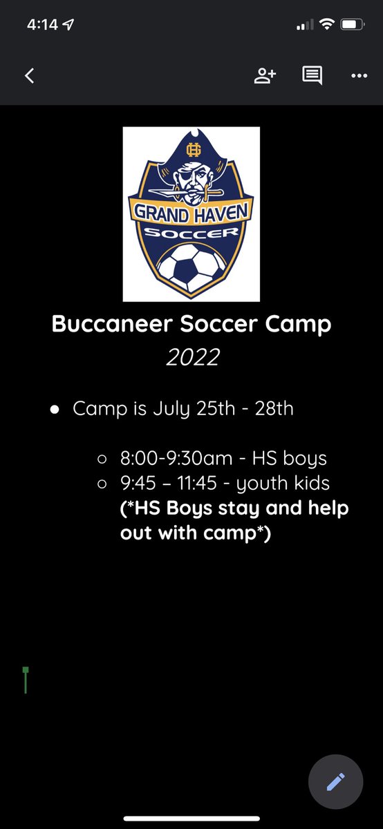 GHHSSoccer's tweet photo. Camp Registration Link: 

https://t.co/RS2qMEVZhq https://t.co/MnioclhOvx