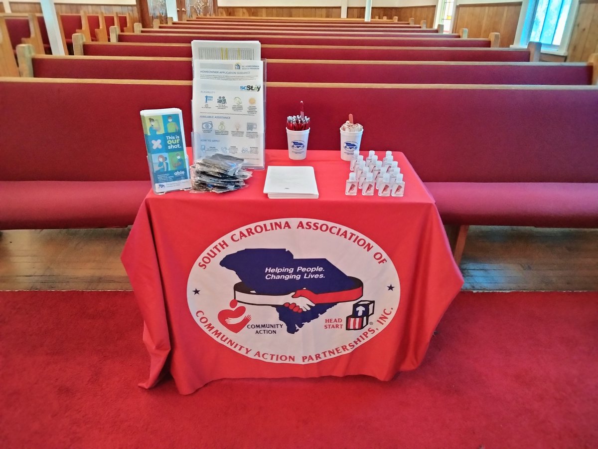 wearescacap's tweet image. Thank you pastor Fedrick Wilson for allowing us to offer a Community Vaccine &amp;amp; Resource Pop-Up Clinic at your Sanctuary. We are looking forward to partnering with your church in future opportunities.
 #scacap #SCHousing #scstay #weatherization #LiveOakAMEChurch #CovidVoices