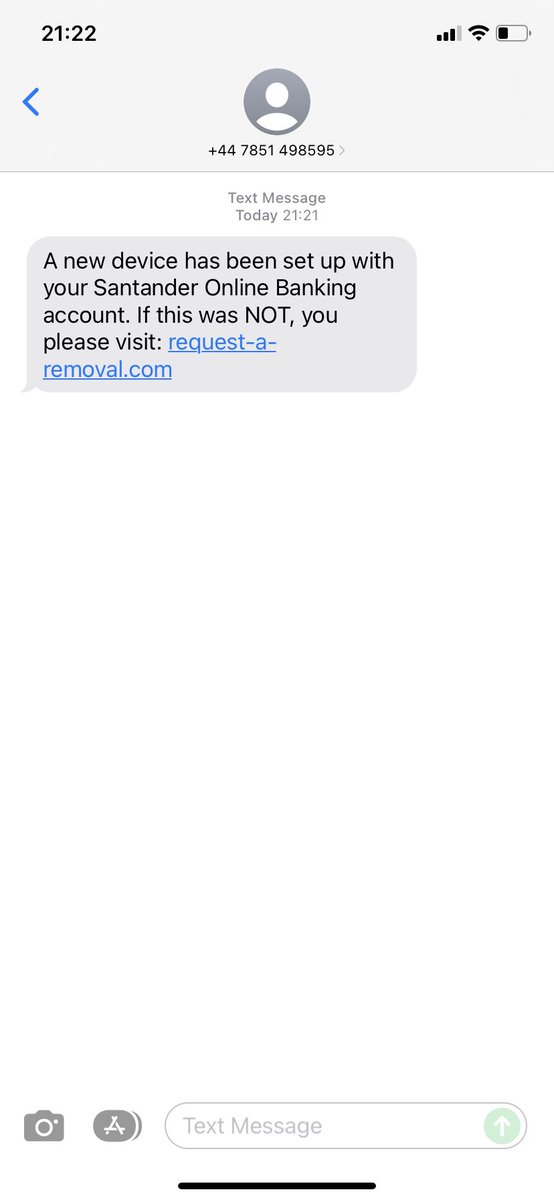Meegen5's tweet photo. @santanderuk another scammer trying! https://t.co/OWy4HwgP3u