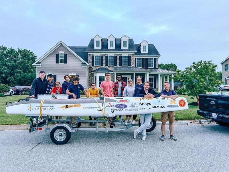 UMElectricBoat's tweet photo. What a transformative year it has been for our team. We were lucky enough to show off our amazing progress at the 2022 PEP competition. Again, we want to thank our generous sponsors for their support throughout our build and cannot wait to compete in next year's competition! https://t.co/S0wDNnbMye