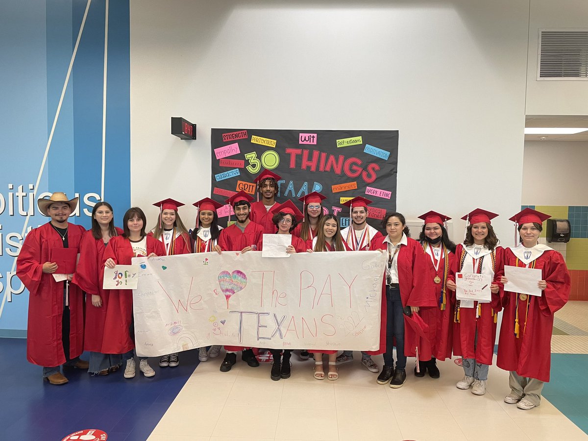 W.B Ray HS Senior Walk: Former Calk &amp; Wilson students paraded through our halls yesterday. We love our <a href="/wbrayhs/">W.B. Ray High School</a> Texans! #CCISDProud