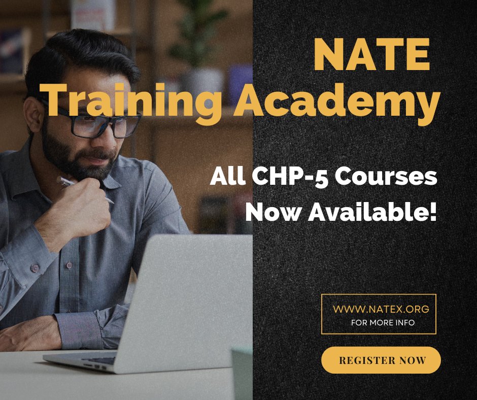 NATE partnered with Interplay Learning to create  NATE Training Academy - an online training platforms for HVAC Technicians. Learn more at ow.ly/xOWM50JnFX9
