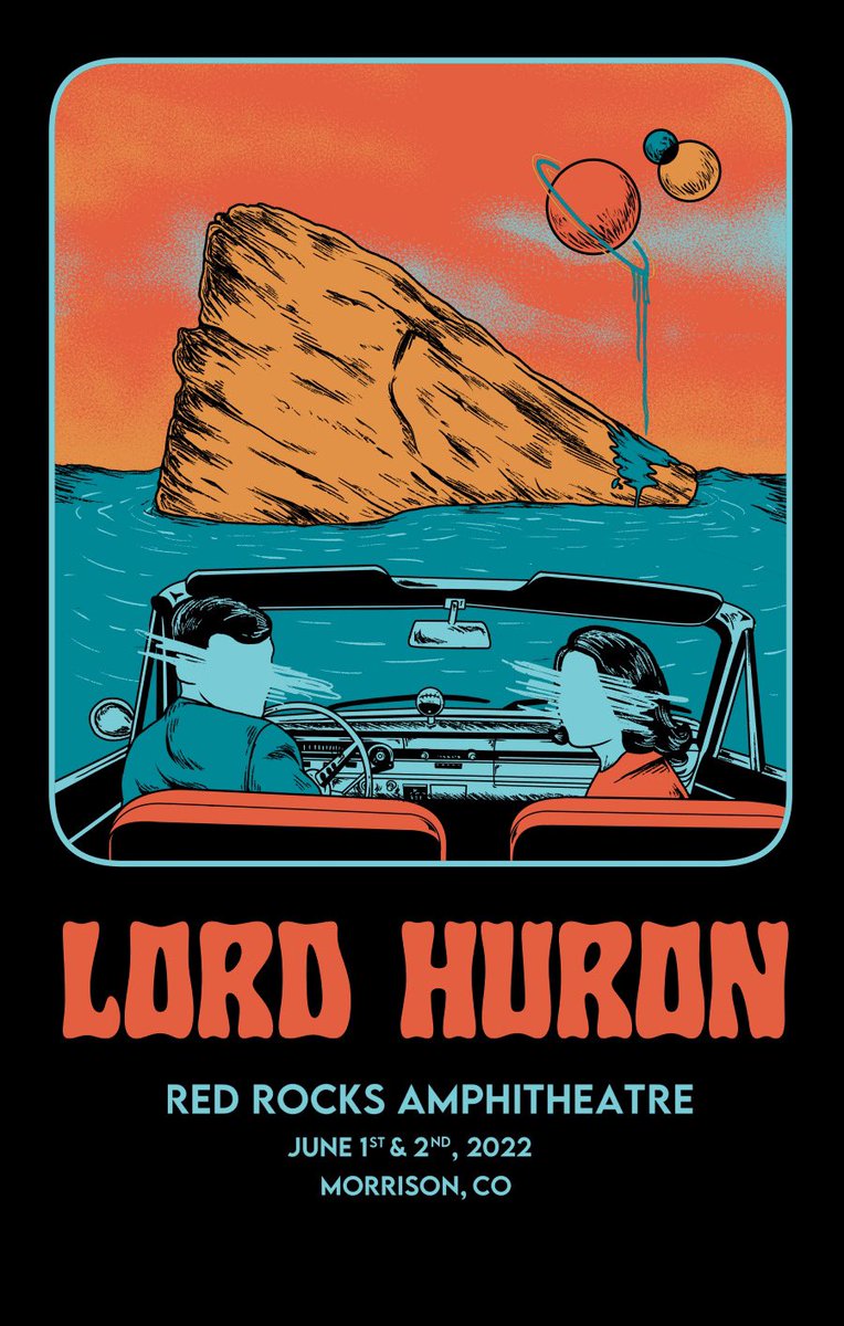 LordHuron's tweet photo. LH is playing Red Rocks tonight &amp; tomorrow, followed by Mission Ballroom on Friday. Check out the official RR exclusive design available as a poster &amp; tee at the LH merch booth at both Red Rocks shows. A few posters are also available online now at https://t.co/GuoVpSj1j3 https://t.co/6jhePDV1jU