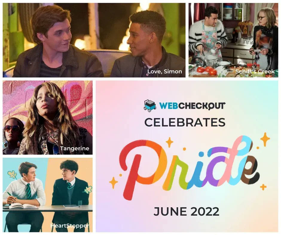 webcheckout's tweet photo. 🌈June is finally here and so is #Pride Month! The #WebCheckout team is glad to see tv shows and movies that center and celebrate the #LGBTQ community. Here are a few of our recent favorites! Share your favorite shows and movies below! https://t.co/1R6SIOhwt1