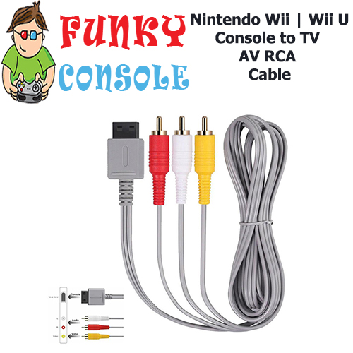 FunkyConsole's tweet image. Nintendo Wii and Wii U AV TV Cable
Connects Video and Audio from your Console to Your TV.
RCA AV Cable.
1.8M Long
Red, White and Yellow Connections
Available on our Website funkyconsole.com
Irish Delivery is 1-3 Working Days.
#funkyconsole #nintendowiiavcable   #avcable
