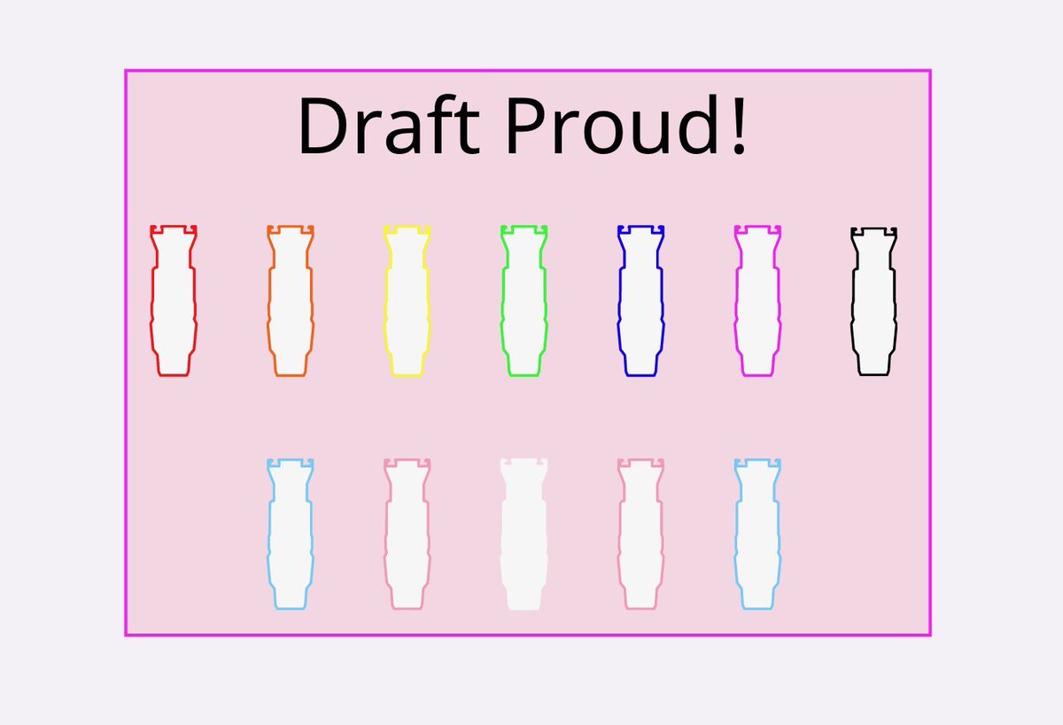 Drafty_App's tweet image. Draft Proud! ❤️🧡💛💚💙💜🤎🖤