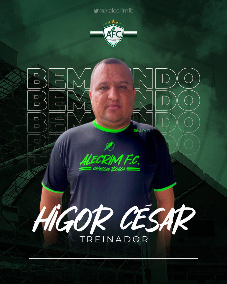Avisa que é ele! Higor César é o treinador do Alecrim FC para a temporada 2022.