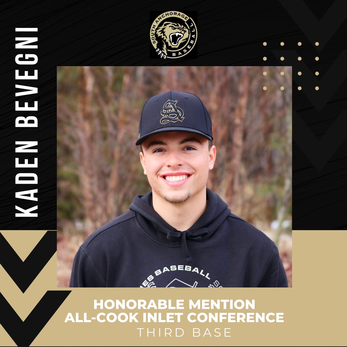 Congratulations to junior Kaden Bevegni! All-CIC Honorable Mention Third Base!